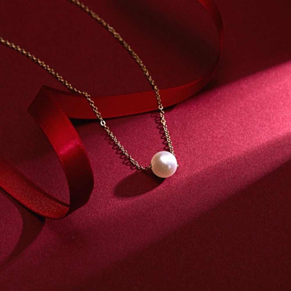 Pearl of Love Boho Layering Gold Charm Necklace - Picture 3 of 8